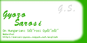 gyozo sarosi business card